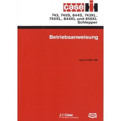 Case 743 745S 844S 743XL 745XL 844XL 856XL Betriebsanleitung Bedienungsanleitung