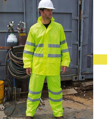 Result High Viz Waterproof Suit R216X NEU