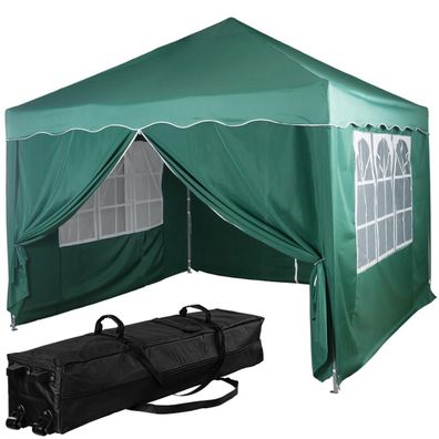 Instent® Pavillon 3x3m Partyzelt Faltbar Wasserdicht Gartenpavillon Seitenteile