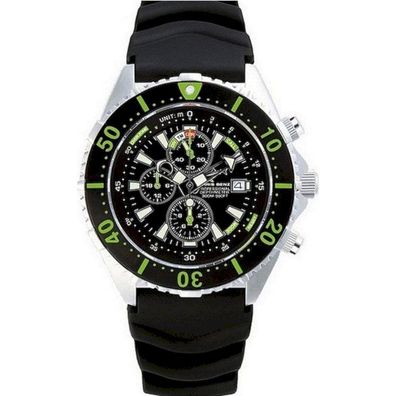 CHRIS BENZ - Taucheruhr-Armbanduhr - Depthmeter Chronograph 300M - CB-C300-G-KBS