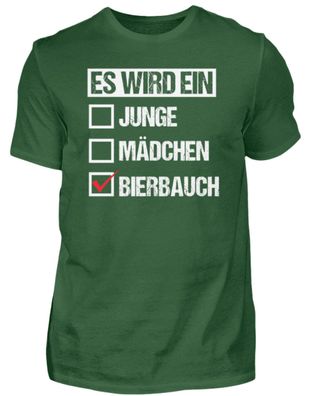 es wird ein Bierbauch - Herren Shirt