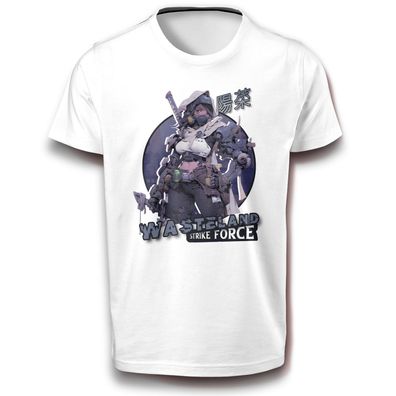 Anime Militär Krieger Frau Mädchen Manga Krieg Soldat Waffe T-Shirt Baumwolle