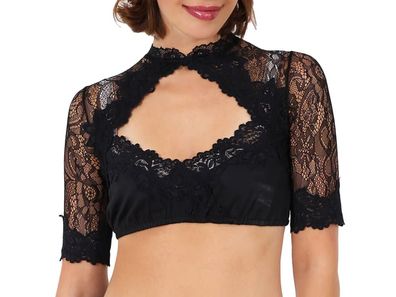 Dirndlbluse Pippa schwarz Spitze