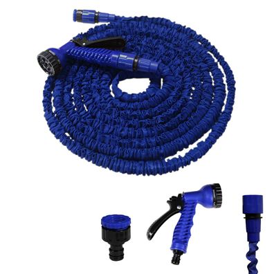 Flexibler Gartenschlauch Flexischlauch dehnbarer Wasserschlauch 1 x blau 15 m