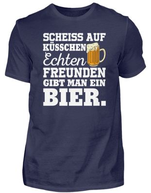 Scheiss auf küsschen echten freunden - Herren Premiumshirt