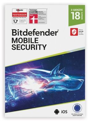 Bitdefender Mobile Security for Android / 3 Geräte / 18 Monate / ESD