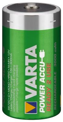 Varta 56720101402 1x2 Varta Rechargeable Akku D Ready2Use NiMH Mono 3000 mAh