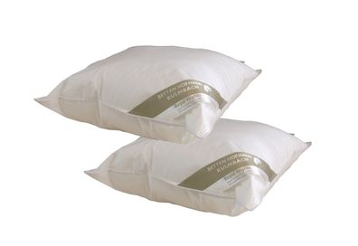 2 Stück Hofmanns Basic Allergiker Kopfkissen Faserkissen 65x65 cm waschbar 600g