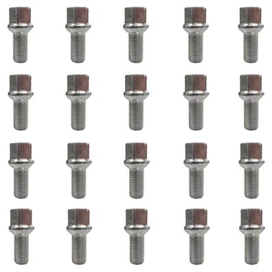 20 Radbolzen Radschrauben Kugelbund M14x1,5 27mm Audi Mercedes-Benz Seat (Gr. M14)