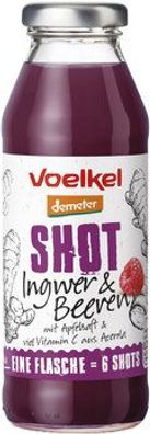 Voelkel 6x Shot Ingwer & Beeren mit Apfelsaft & viel Vitamin C aus Acerola 0,28l