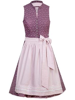 Dirndl Miriam 58cm Länge pflaume/altrosa