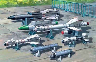 ICM 1:72 72213 Soviet Air-to-Surface Armament (X-29T, -31P, -59M missiles, B-13L, B-8