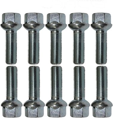 10 Radschrauben Radbolzen Kugelbund M14x1,5 47mm Audi Mercedes-Benz (Gr. M14)