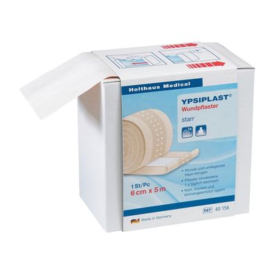 Holthaus Ypsiplast Wundpflaster, starr - 6 cm x 5 m | Packung (1 Stück)