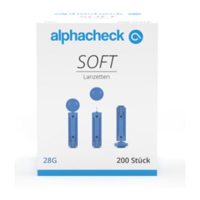 alphacheck soft Lanzetten 28G - 200 St| Packung (200 Stück)