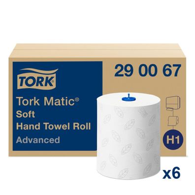 Tork Matic® 290067 weiches Rollenhandtuch Advanced H1 2-lagig | Karton (6 Rollen)