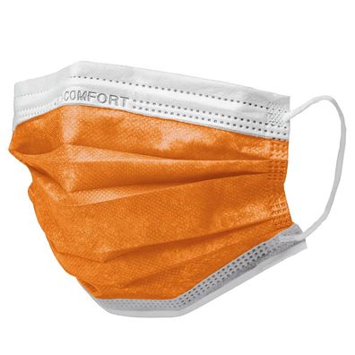 MED-COMFORT Mundschutz 3-lg. TYP IIR - orange | Box (50 Stück)