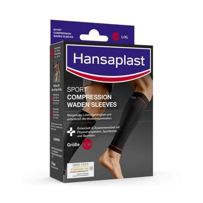 Hansaplast Compression Waden sleeves Gr. L/XL - B085SCZVPJ | Packung (1 Paar)