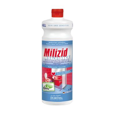 Dr. Schnell Milizid Sensitive Sanitärreiniger und Kalklöser - 1 Liter