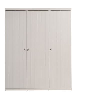 Kleiderschrank 3-trg Robin MDF Weiß 166x57 cm