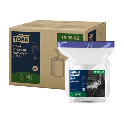 Tork 190692 Feuchte Handreinigungstücher Nachfüllung Premium W14 1-lagig | Karton (4