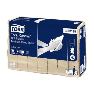 Tork Xpress® 130299 Weiche Natur Multifold Handtücher Advanced 2-lagig | Karton (21 P