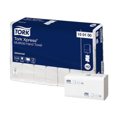 Tork Xpress® 150100 Multifold-Handtücher Universal H2 1-lagig 25,5cm | Karton (21 Pac