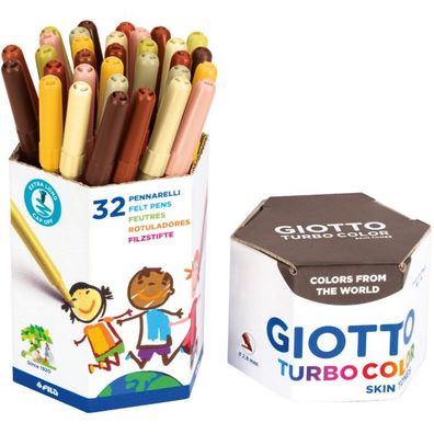 Fasermaler Giotto Turbo Color Skin Tones, 32 Stück