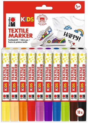 10er-Set Textilmalstifte KIDS von Marabu