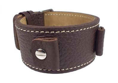 Ersatzband "Vigo" Kalbsleder Unterlagenband - Braun mit Kontrastnaht 24861S