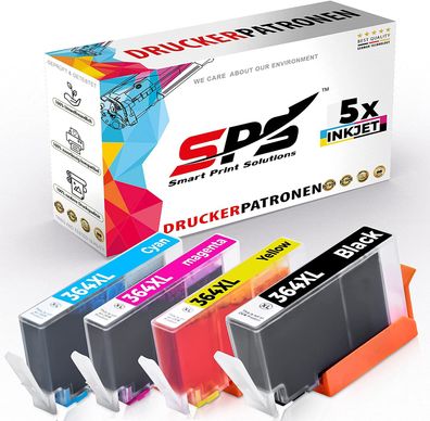 5er Multipack Set kompatibel für HP Photosmart Plus B Druckerpatronen 364XL