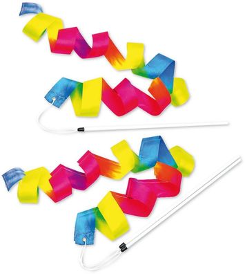 Schwungband Regenbogen 4 cm breit, ca. 200 cm lang 3er Set