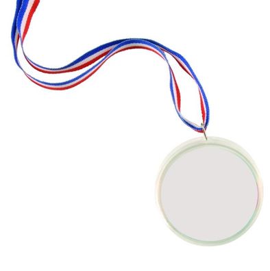 Medaille zum Selbstgestalten 1 Stück D: 6 cm, Band 40 cm lang