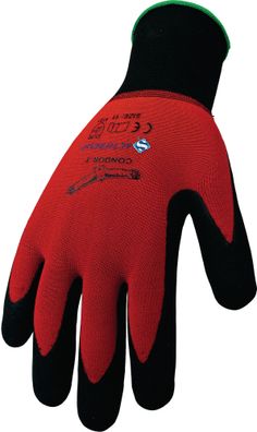 Handschuhe Condor Gr.9 rot/schwarz EN 388 EN 407 PSA II ASATEX