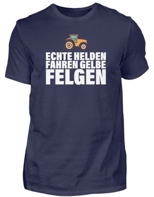 ECHTE HELDEN FAHREN GELBE FELGEN - Herren Premiumshirt