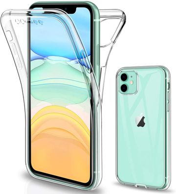 iPhone 11 Full Cover Silikon 6.1" TPU 360° Transparent Schutzhülle