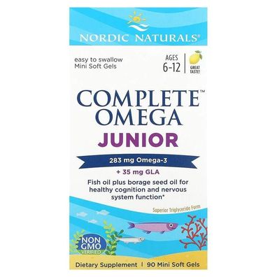 Nordic Naturals, Complete Omega Junior, 90 Mini-Weichkapseln