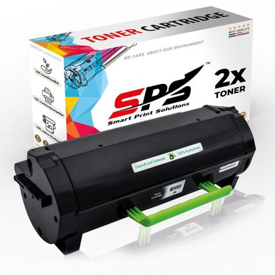 2x Kompatibel für Lexmark MS510 Toner 502H 50F2H00 Schwarz