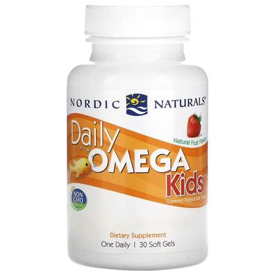 Nordic Naturals, Daily Omega Kids, natürlicher Fruchtgeschmack, 30 Weichkapseln