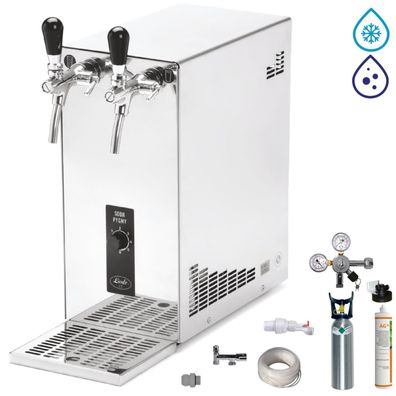 BieTal® Sprudelwasseranlage Wassersprudler 20 L/h 2-leitig mit Kühlung Komplettset