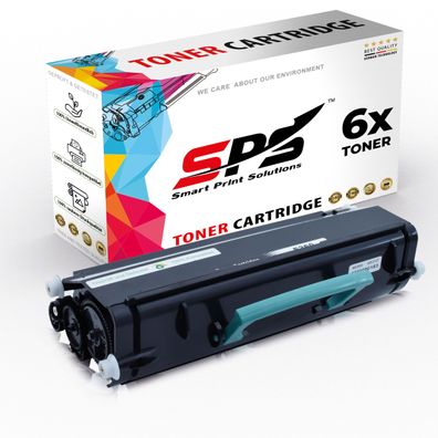 6x Kompatibel für Lexmark Optra E462 Toner E260A21E Schwarz