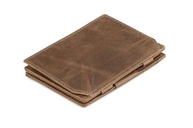 Garzini Geldbeutel Magic Coin Wallet Essenziale brushed brushed brown