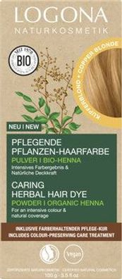 Logona 6x Pflegende Pflanzen-Haarfarbe Pulver Kupferblond 100g