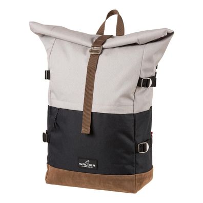 walker 42156-265 Schulrucksack Roll up two light grey