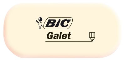 12x BiC® 927866 Radierer GALET synthetischer Kautschuk 28 x 13 x 58 mm