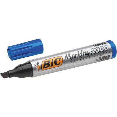 12x BIC Permanent-Marker Marking 2300 Ecolutions blau