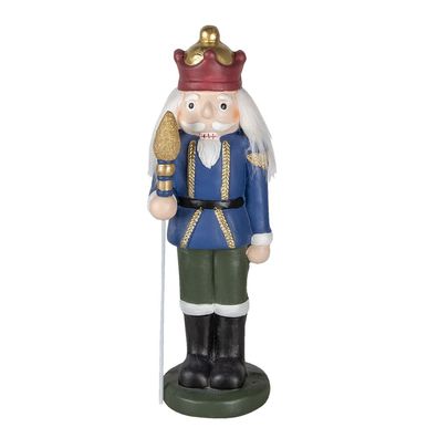 Clayre & Eef Figur Nussknacker 60 cm Blau Keramik (Gr. 17x17x60 cm)