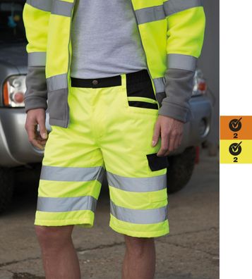 Result Safety Cargo Shorts Hose Work Sicherheit Reflektor Klasse 2 R328X NEU