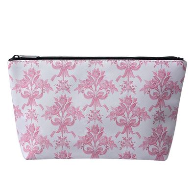 Juleeze Damenkulturtasche 26x6x16 cm Weiß Rosa Synthetisch Rechteck Blumen