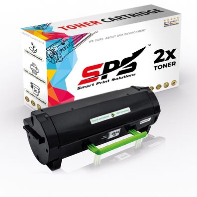 2x Kompatibel für Lexmark MX511DE Toner 602H 60F2H00 Schwarz